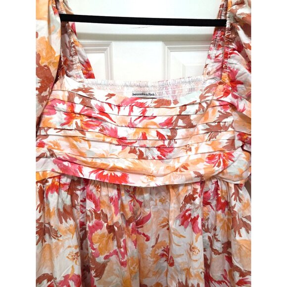 NWT Abercrombie & Fitch Floral Puff Sleeve Mini Dress Size XL - Picture 4 of 13